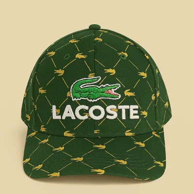 Men's LACOSTE Printed Cap (S-1)-Green	